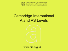 No Slide Title - Cambridge International School