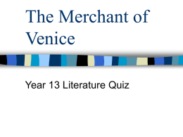 merchant of venice quizz