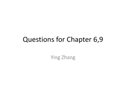 Questions for Chapter 9
