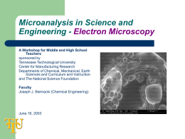Electron Microscopy - Tennessee Technological University