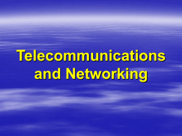 Telecommunications and Networking - University of Baltimore Home
