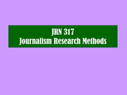 Journalism 317a