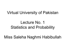Statistics and Probability