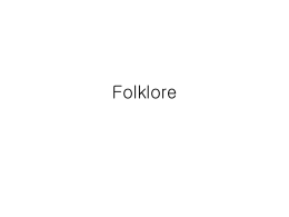 Folklore powerpoint