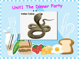 Unit1 The dinner party