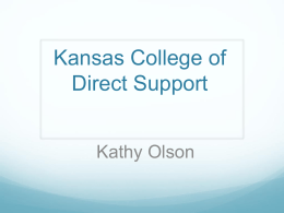 Kansas College of Direct Support - The Kansas Center for Autism