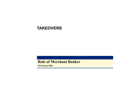 Role of Merchant Banker