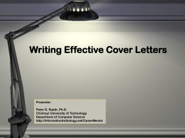 Cover Letters - informationanthology.net