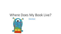Where Does My Book Live?