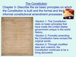 The Constitution Chapter 3