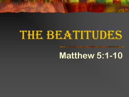 The Beatitudes - Sound Teaching