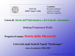 Presentazione di PowerPoint - Università degli studi di Napoli