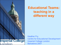 What is a teaching team?