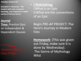 PowerPoint we are using for the week with all notes