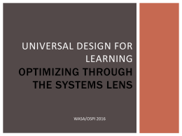 Universal Design for Learning