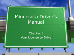 Minnesota Driver`s Manual