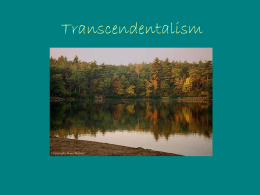 Transcendentalism - Personal.kent.edu