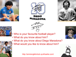Diego Maradona - Amir`s English Club
