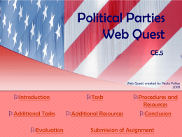 Political Parties Web Quest
