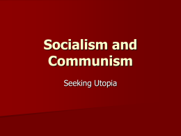 Socialism and Communism (for use with webquest)