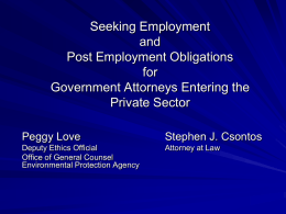 Seeking-Post Employment for Attorneys