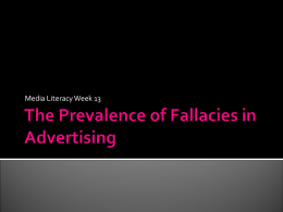 The Prevalence of Fallacies in Advertising
