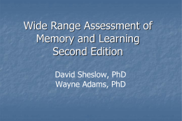 wraml - PAR - Psychological Assessment Resources, Inc.