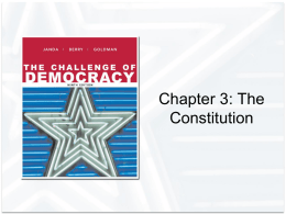 Chapter 1: The Constitution