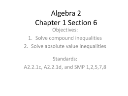 Algebra 2 Chapter 1 Section 6