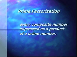 Prime Factorization Powerpoint