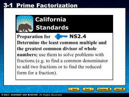 Prime Factorization Part #1 (PowerPoint)