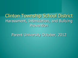 harassment, intimidation, and bullying