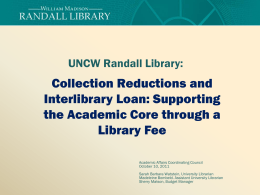 Academic Affairs Coordinating Council Interlibrary Loan