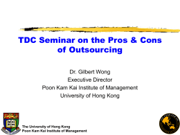 The Pro`s and Con`s of Outsourcing