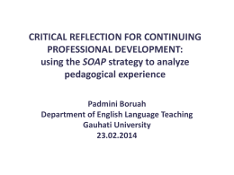 using the SOAP strategy to analyze pedagogical