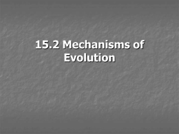 15.2 Mechanisms of Evolution