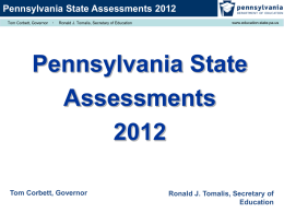 Pennsylvania State Assessments 2012
