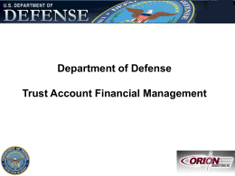 DOD Trust Fund Financial Management