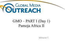GMO DAY 1 and DAY2 Pamoja