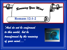 Renew Our Minds - Rose Ave. Church of Christ