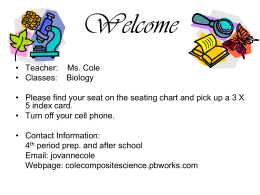 A Little about Ms. Cole