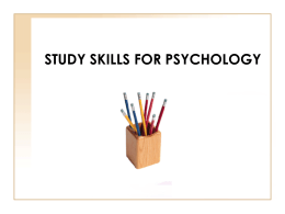 study skills for psychology