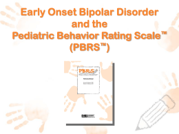 Pediatric Behavior Rating Scale - PAR