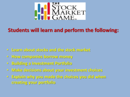 Answer Key - Michigan Stock Market Game Coordinator