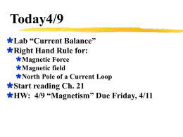 4/9 Motion and Magnetism