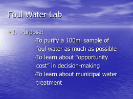 Foul Water Lab
