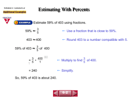 Estimating With Percents (6-2b).