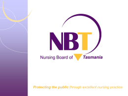 An Overview of the Nurse Practitioner in Tasmania