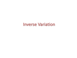 Inverse variation equations