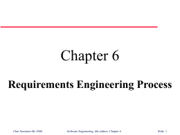 Chapter 6: Requirements engineering processes